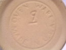 WATT POTTERY BAK-EZEE 9 IN BLUE BAND MIXING BOWL