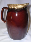 HULL 2 PINT HOUSE AND GARDEN MIRROR BROWN PITCHER