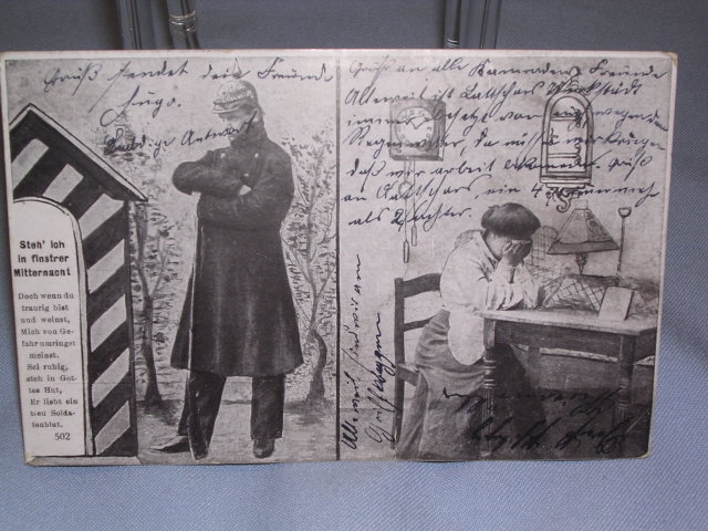 1906 GERMAN SOLDIER POSTCARD WITH STAMP