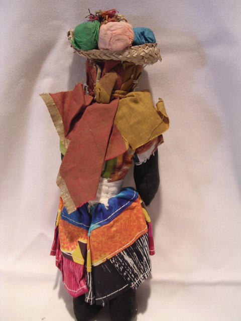 CLOTH BLACK SOUVENIR DOLL ST THOMAS