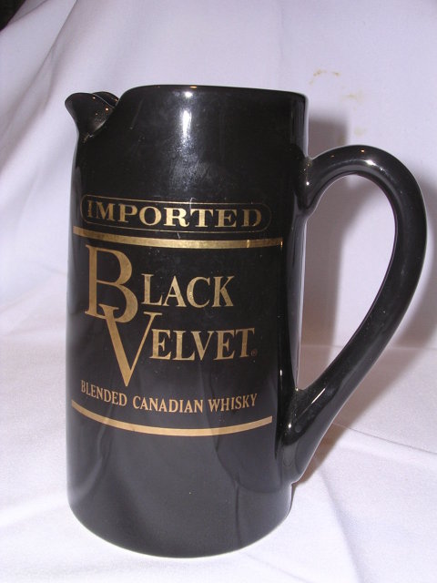BLACK VELVET CANADIAN WHISKEY WATER PITCHER