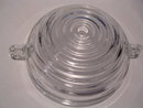 2 CRYSTAL MANHATTAN HORIZONTAL RIBBED 4 1/2 SAUCE BOWLS WITH HANDLE