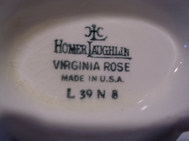 HOMER LAUGHLIN VIRGINIA ROSE FLUFFY ROSE CREAMER