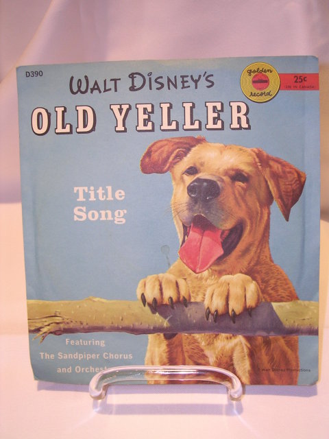 WALT DISNEY'S OLD YELLER 78 RPM GOLDEN RECORD IN ORIGINAL SLEEVE D390