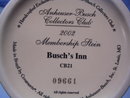 THE ANHEISER BUSCH COLLECTORS CLUB 2002 MEMBERSHIP STEIN BUSCH'S INN 1914 MIB