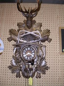 VINTAGE GERMAN BLACK FORREST HUNTERS CUCKOO LARGE WALL CLOCK