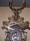 VINTAGE GERMAN BLACK FORREST HUNTERS CUCKOO LARGE WALL CLOCK