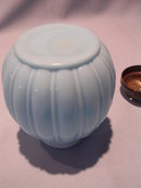ANTIQUE MELLIGO BLUE SUGAR SHAKER MUFFINEER BY CONSOLIDATED LAMP & GLASS