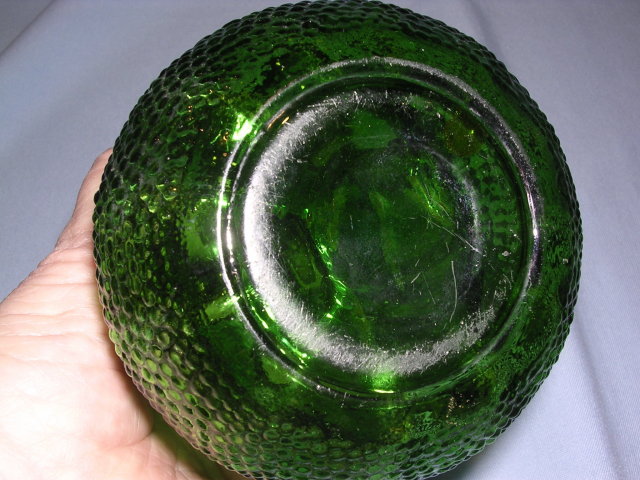 ANTIQUE ACORN GREEN PANEL GLASS SYRUP JUG PITCHER WITH HELMET LID