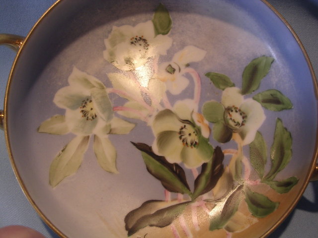 NORITAKE MORIMURA NIPPON FLORAL HANDLED BOWL #21 MARK