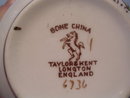 TAYLOR &KENT LTD ENGLISH BONE CHINA FLUTED CUP & SAUCER MULT-FLORAL