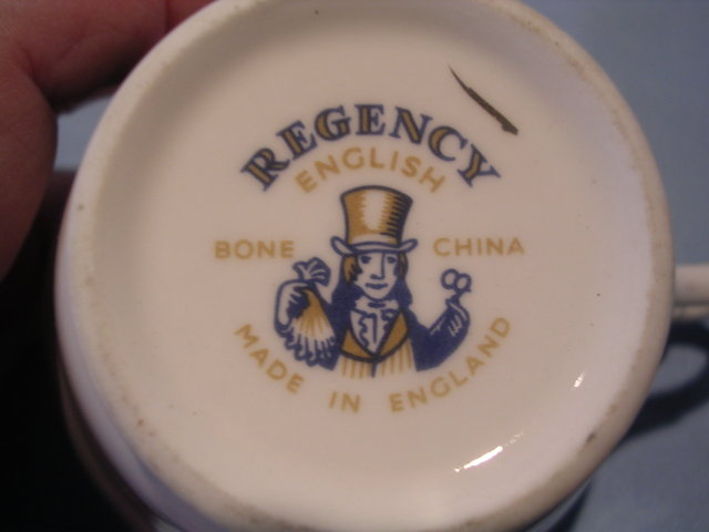 REGENCY ENGLISH BONE CHINA JULY VIOLETS CUP & SAUCER