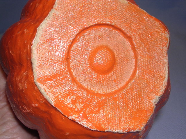 HALLOWEEN PAPER MACHE JACK-O-LANTERN WITH EYE/MOUTH INSERT