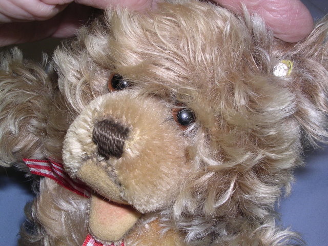 STEIFF ZOTTY MOHAIR 10 TEDDY BEAR W/ EAR BUTTON