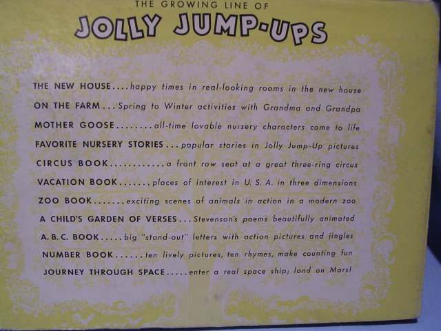 CHILDRENS JOLLY JUMP-UPS FAVORITE NURSERY STORIES 1942