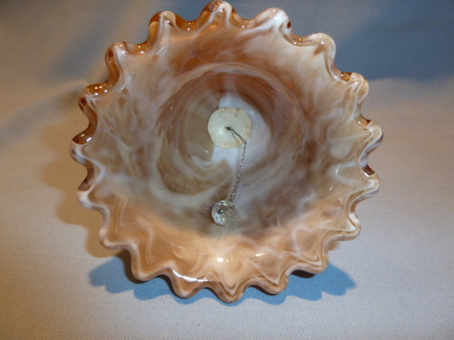 IMPERIAL CARAMEL SLAG GLASS BELL DIAMOND POINT DESIGN