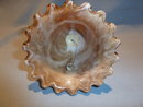 IMPERIAL CARAMEL SLAG GLASS BELL DIAMOND POINT DESIGN