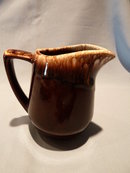 HULL USA BROWN DRIP HOUSE AND GARDEN PITCHER CREAMER
