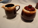 MCCOY BROWN DRIP SET CREAM, SUGAR SALT& PEPPER