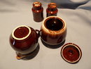 MCCOY BROWN DRIP SET CREAM, SUGAR SALT& PEPPER