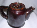 OCCUPIED JAPAN BROWN POTTERY INDIVIDUAL TEAPOT TEA POT