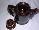 OCCUPIED JAPAN BROWN POTTERY INDIVIDUAL TEAPOT TEA POT