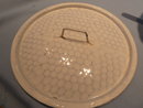 ANTIQUE CHICKEN WIRE GRANITEWARE GRANITE LARGE COOK POT WITH LID