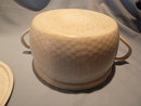 ANTIQUE CHICKEN WIRE GRANITEWARE GRANITE LARGE COOK POT WITH LID