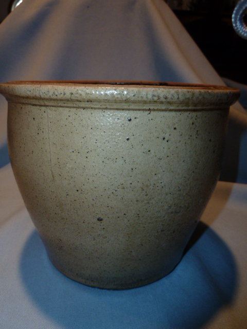 OLD SALT GLAZE GRAY GREY CROCK