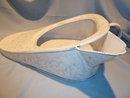 OLD GERMAN SNOW ON MOUNTAIN GRANITEWARE GRANITE ENAMEL BED PAN RARE