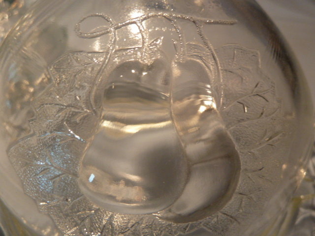 TELEFLORA REPRO DEPRESSION GLASS BALTIMORE PEAR CRYSTAL CANDLESTICK CANDLE HOLDER