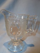 JEANNETTE CHINA CRYSTAL BALTIMORE PEAR CREAMER AND COVERED SUGAR SET