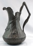 Nouveau Kayserzinn Pewter Satyr Pitcher Germany c 1896