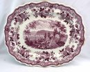 Antique Staffordshire Jacksons VIEW OF NEWBURGH NY Purple 18