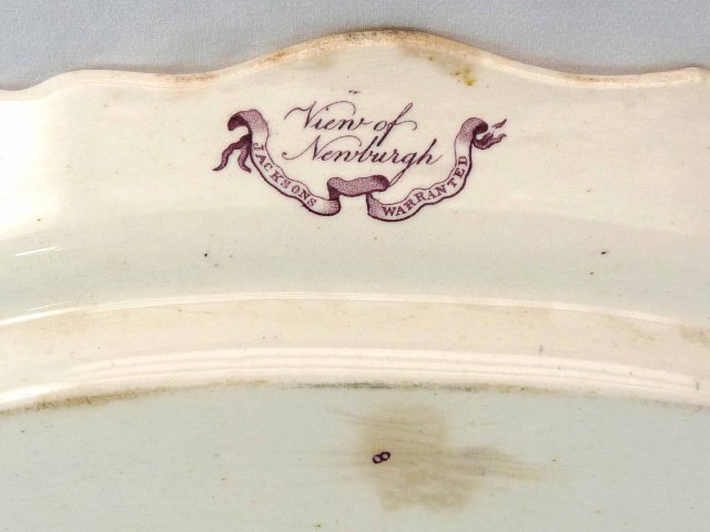 Antique Staffordshire Jacksons VIEW OF NEWBURGH NY Purple 18