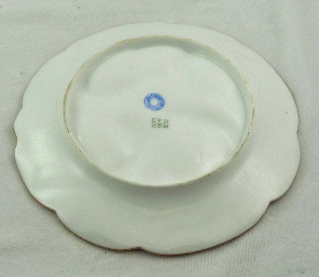 HAVILAND LIMOGES CFH GDM Oyster Plate HP Gold c. 1881