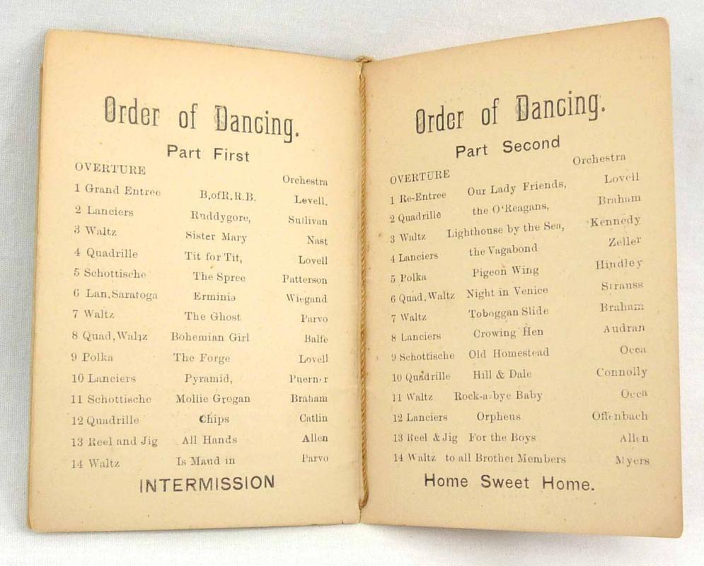 1887 Train Brotherhood of Railroad Brakemen New York Lodge 163 Festival Booklet