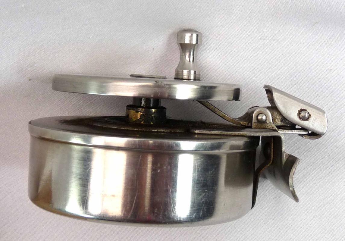 STAINLESS STEEL HUMPHREYS Model 3A Fishing Reel Made Denver w/ Orig Box & Inst.