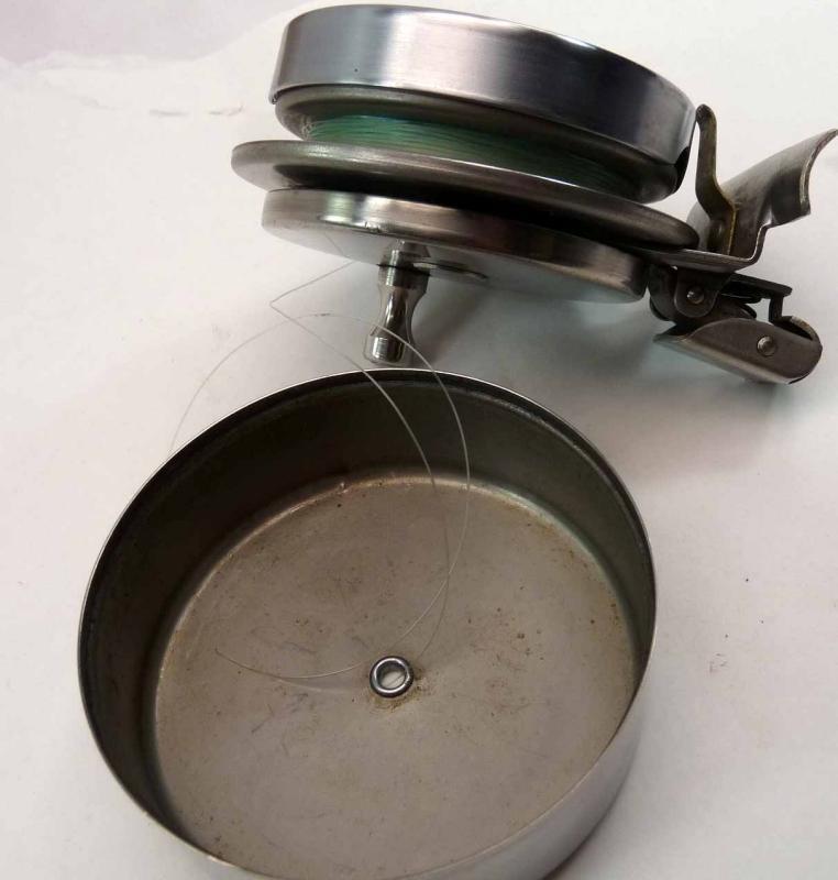 STAINLESS STEEL HUMPHREYS Model 3A Fishing Reel Made Denver w/ Orig Box & Inst.