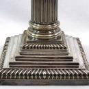 Antique HAWKSWORTH EYRE Silver & Cut Glass Corinthian Column Oil Lamp Hink's