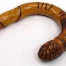 Vintage or Antique Carved Bamboo Root Ball Cane Walking Stick