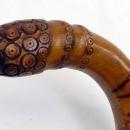 Vintage or Antique Carved Bamboo Root Ball Cane Walking Stick