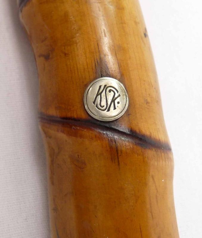 Vintage or Antique Carved Bamboo Root Ball Cane Walking Stick