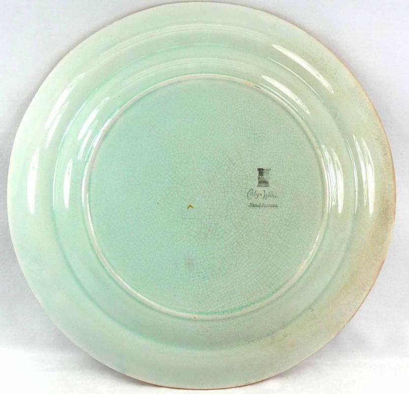 Vintage ADAMS Lowestoft Handpainted CALYX Ware Chop Plate Round Platter 12 1/2