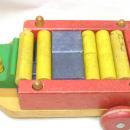 Vintage 1950's PLAYSKOOL Wood Pull Toy w/ Wood Blocks