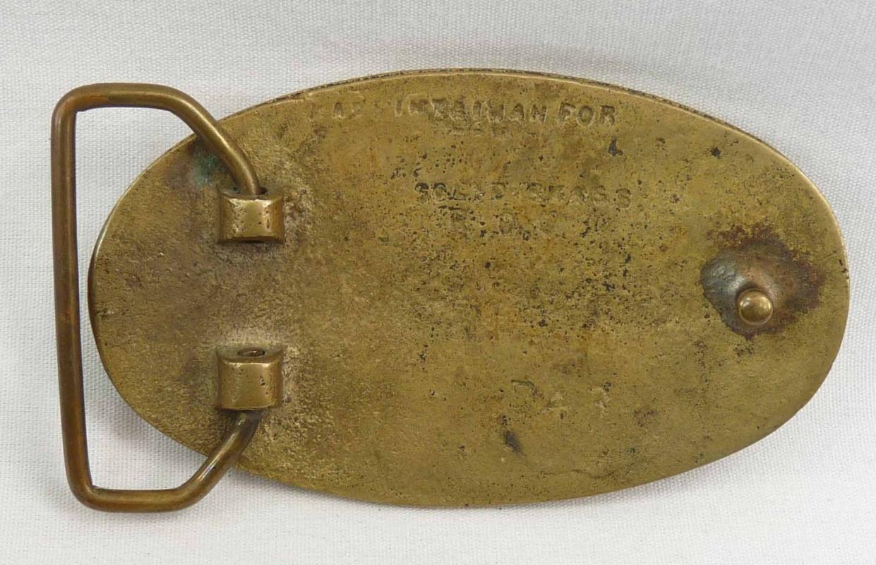 Vintage Solid Brass REMINGTON Belt Buckle