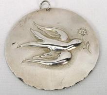 1971 TOWLE Sterling Partridge Pear Tree Ornament Pendant FIRST