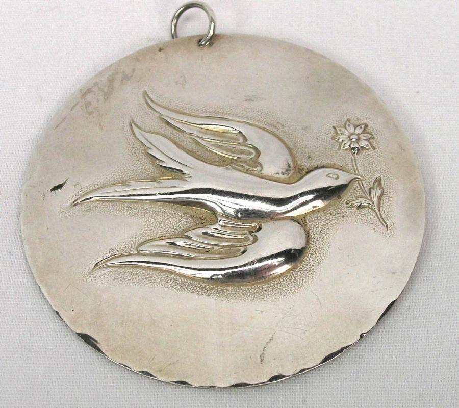 1971 TOWLE Sterling Partridge Pear Tree Ornament Pendant FIRST