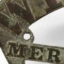 Antique John WILDER'S Salamander Safe Badge Plate 25 Merchants Row Boston MA