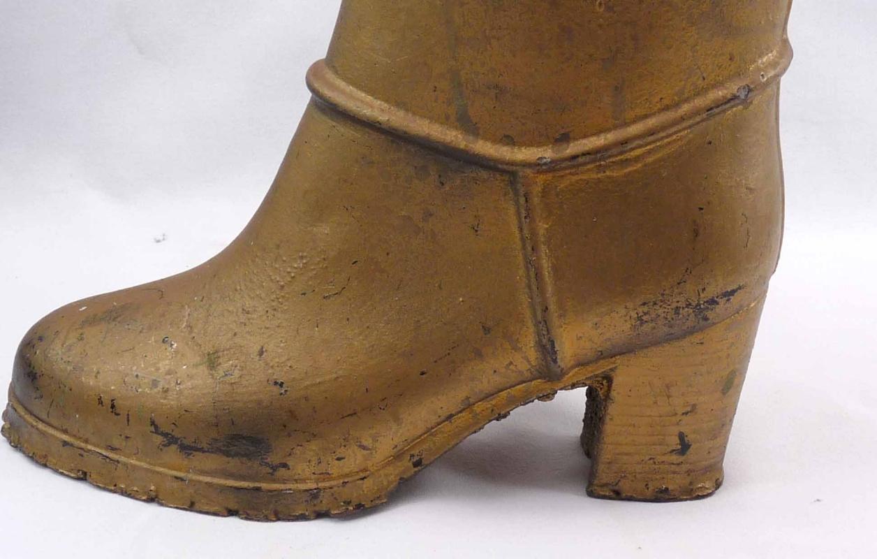 Large Vintage Metal Rubber Boot Mold 17 1/2